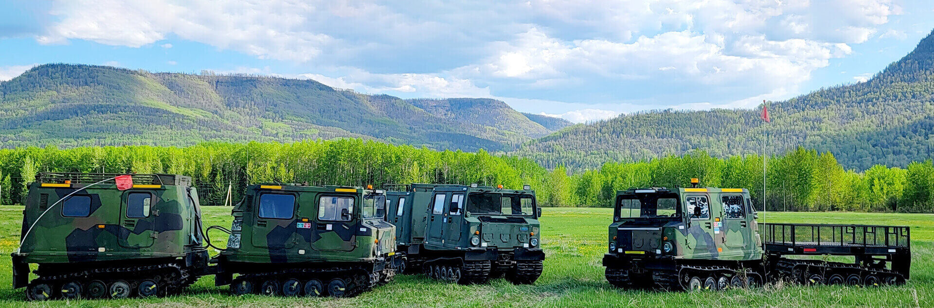 Hagglund Vehicles on the Grass